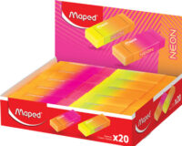 Maped Gomme en plastique NEON, présentoir de 20