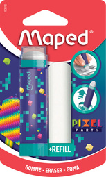 Maped Gomme PIXEL PARTY + gomme de rechange, blister