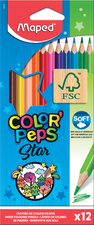 Maped Crayon de couleur COLOR'PEPS Star, étui carton de 12