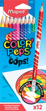Maped Crayons de couleur COLOR'PEPS, effaçable, étui de 12
