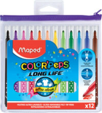 Maped Feutre COLOR'PEPS Long Life, en étui de 12 à zip
