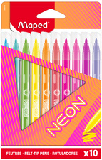 Maped Feutre de coloriage NEON, étui carton de 10