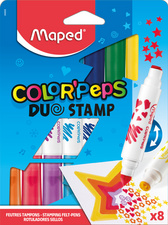 Maped Feutre-tampon COLOR'PEPS DUO STAMP, étui de 8