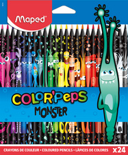 Maped Crayon de couleur COLOR'PEPS MONSTER, étui de 24