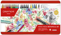 CARAN D'ACHE Set de dessin "SET BOTANIQUE", 24 pièces