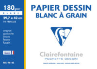 Clairefontaine Papier dessin "Blanc à Grain", 297 x 420 mm