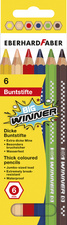 EBERHARD FABER Crayon de couleur BIG WINNER, étui de 6