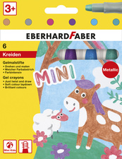EBERHARD FABER Craie gel Metallic, étui en carton de 6
