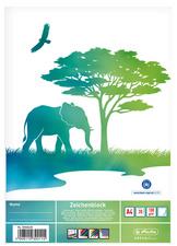 herlitz Bloc à dessin GREENline, A4, 20 feuilles