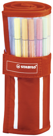 STABILO Feutre Pen 68, trousse enroulable de 30 "Rayures