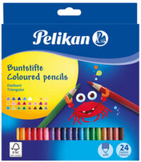 Pelikan Crayons de couleur triangulaire minces, étui en