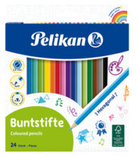 Pelikan Crayons de couleur standard, étui en carton de 24,