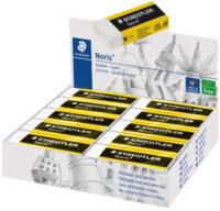 STAEDTLER Gomme plastique Noris, blanc, présentoir de 20