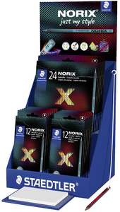 STAEDTLER Crayon de couleur NORIX, présentoir de 25