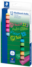 STAEDTLER Craie pour tableau, étui en carton de 12, assorti
