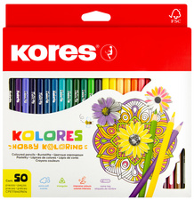 Kores Crayons de couleur triangulaires "Hobby Koloring",