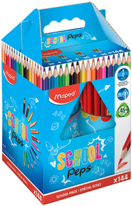 Maped Crayons de couleur COLOR'PEPS, pack scolaire de 144