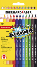 EBERHARD FABER Crayon de couleur TRI WINNER, étui de 12