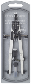 FABER-CASTELL Compas à réglage rapide, argent / noir
