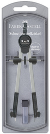 FABER-CASTELL Grand compas, argent / noir