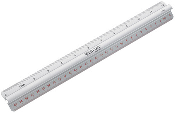 WESTCOTT Règle, longueur: 300 mm, aluminium, avec poignée