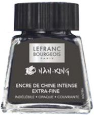 LEFRANC BOURGEOIS Encre de Chine Nan-King, 14 ml, noir