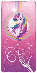 ROTH Serviette de bain pour enfants "Licorne", 600 x 1.200mm