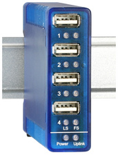 W&T Hub USB 2.0 pour utilisation industrielle, 4 ports pour