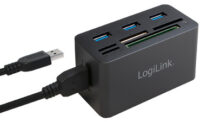 LogiLink Hub USB 3.0 avec lecteur de carte All-in-One, noir