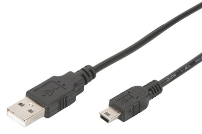 DIGITUS Câble de connexion USB 2.0, USB-A - Mini USB-B, 1,0m