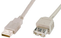 DIGITUS Rallonge USB 2.0, 1,8 m, beige