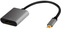 LogiLink Câble adaptateur USB-C - Displayport, noir/gris