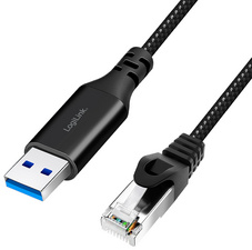 LogiLink Câble Ethernet USB 3.0, USB-A - RJ45, 1 m