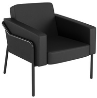 PAPERFLOW Fauteuil visiteur MEDSO KLASSIK L simili-cuir noir