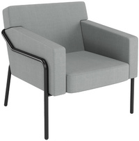 PAPERFLOW Fauteuil visiteur MEDSO T L, tissu, gris