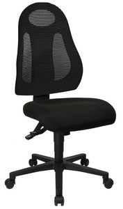 Topstar Chaise de bureau pivotante "Free Art", noir / noir