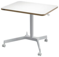 LEITZ Bureau assis-debout Ergo Compact, avec roulettes,blanc