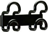 UNiLUX Patère FIL, 2 crochets, noir