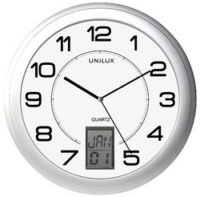 UNiLUX Horloge murale à quartz "INSTINCT", argent