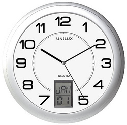 UNiLUX Horloge murale à quartz "INSTINCT", argent