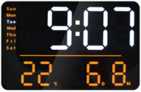 UNiLUX Horloge digitale multifonction à LED NUMI, noir