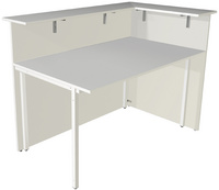 kerkmann Elément d'angle, ouvert d'1 côté, blanc/verre