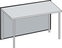 kerkmann Pièce de table Atlantis, oblique d'un côté