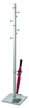 kerkmann Portemanteau sur pied Slimline, 8 crochets, gris