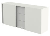 kerkmann Bahut, 3 tiroirs + 2 portes coulissantes, blanc