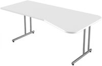 kerkmann Bureau pour PC Start Up, piètement en C, blanc
