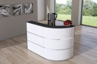 kerkmann Comptoir d'accueil arrondi Cento 1,blanc/anthracite