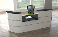 kerkmann Comptoir d'accueil arrondi Cento 5, avec module bas