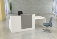 kerkmann Comptoir Sydney avec espace conseil, blanc/graphite