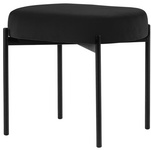 PAPERFLOW Banc oval GAIA, taille S, habillage velours, noir